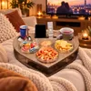 Couchbar Herz in Grau mit 4 Glasschalen | Snackbar aus Holz Produktbild-Vorschau 2