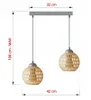 LUXOLAR Pendelleuchte Natural Bambus 2 flammig E27 60 W - Produktbild-Vorschau 8
