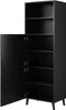 Vitrine Hochvitrine Beistellschrank ABETO 60 schwarz 60 x Produktbild-Vorschau 3