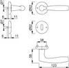 Rosettengarnitur Vitória M1515/23KV/23KVS Messing F49-R Produktbild-Vorschau 2