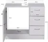 Wohnling badkamer kastje onder het wastafel, 54 x 63 x 30 Productafbeelding-voorbeeld 2