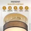 Monzana Lampadario da Soffitto 40W Rotondo 30cm Stoffa 1 Anteprima dell’immagine prodotto 6