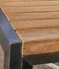 ALEOS. Edelstahl Teak Beistelltisch 50x35 cm Kaffeetisch Produktbild-Vorschau 4
