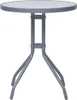 vidaXL Gartentisch Hellgrau 60 cm Stahl und Glas Produktbild-Vorschau 1