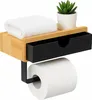 Relaxdays Toilettenpapierhalter, ohne Bohren, Ablage & Produktbild-Vorschau 1