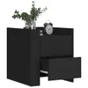 Nachttisch Schwarz 45x50x50 cm Holzwerkstoff Produktbild-Vorschau 3
