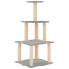 vidaXL Graffiatoio in sisal Grigio chiaro 111 cm Anteprima dell’immagine prodotto 4