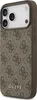 A close-up side view of a brown phone case with a repeating GUESS logo pattern. Náhľad obrázku produktu