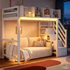 Łóżko piętrowe Merax 90 x 200 cm z oświetleniem LED, Podgląd zdjęcia produktu 3