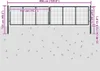 A diagram showing the dimensions of a garden gate. Produktbild-Vorschau