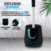 Strex Toiletborstel Siliconen met Houder Zwart - Productafbeelding-voorbeeld 3