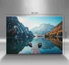 Boote auf dem See – Leinwandbild Wandbild – 30x20 cm – Produktbild-Vorschau 4
