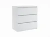 A white chest of drawers with three drawers, shown from a three-quarter angle against a white background. Produktbild-Vorschau