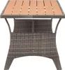 vidaXL Gartentisch Grau 120x70x66 cm Poly Rattan Anteprima dell’immagine prodotto 6