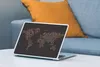MuchoWow® Laptop Aufkleber Sticker Cover Weltkarte - Punkte Produktbild-Vorschau 4