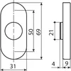 Dorma Drückerrosette Premium 6620 | Ersatzrosette oval ohne Produktbild-Vorschau 4