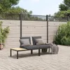 2-tlg. Garten-Sofagarnitur mit Kissen Schwarz Aluminium Produktbild-Vorschau 2