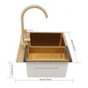 Sinks 50*45*22cm Zlatý kuchyňský dřez s kohoutkem Náhled obrázku produktu 8