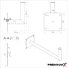 PremiumX 70-75cm Wandhalter Stahl verzinkt SAT Produktbild-Vorschau 5