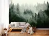 Fototapete Wald Nebel grün Natur Bäume 200x140 cm - inkl. Produktbild-Vorschau 2