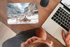 MuchoWow® Mauspad Mousepad Mann auf einer Bank im Winter in Produktbild-Vorschau 3