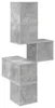 vidaXL Wand-Eckregal Betongrau 48 x 48 x 120 cm Produktbild-Vorschau 6