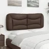 The Living Store Kopfteil-Kissen Braun 120 cm Kunstleder Produktbild-Vorschau 5