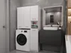 BDW Badmöbel Set, Regal Waschmaschinenschrank, Weiß Produktbild-Vorschau 4