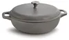 osoltus Gusseisen Bauernpfanne m. Deckel 30cm hellgrau Produktbild-Vorschau 1