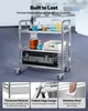VEVOR Edelstahlwagen 3-stöckiger Rollwagen für Labor & Produktbild-Vorschau 2