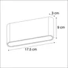 2er Set Außenwandlampen Dunkelgrau 17,5 cm inkl  LED Batt Produktbild-Vorschau 4