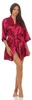 Damen Morgenmantel kurzer Kimono in Satin-Optik; Produktbild-Vorschau 1