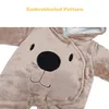 Baby Overalls mit Kapuze Winter Flanell Strampler Produktbild-Vorschau 3