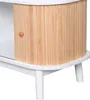 okwish TV-Schrank TV-Ständer mit Schiebetüren und Rattan - Produktbild-Vorschau 4