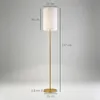 Stehlampe Vintage Gold mit Stoffschirm E27, Modische Produktbild-Vorschau 9