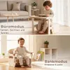 Zonovi Kinderschreibtisch 3-in-1 – Kindertisch mit Stühlen Produktbild-Vorschau 3