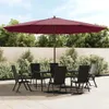 vidaXL Ombrellone con palo in legno rosso Bordeaux 400x273 Anteprima dell’immagine prodotto 2