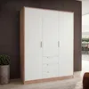 MinteLiv Kleiderschrank 3-türig Weiß/Eiche-Optik 49 cm Produktbild-Vorschau 1