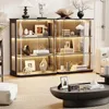 BROTTAR Glasvitrine mit Rundbogen,Schwarz, LED mit Produktbild-Vorschau 6