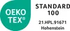 A certification logo with text. Produktbild-Vorschau