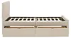 Homestyle4u Polsterbett 90x200 Beige Einzelbett Bettgestell Produktbild-Vorschau 19