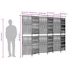 Paravent 6-tlg. Braun Poly Rattan Produktbild-Vorschau 9