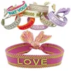 LS-LebenStil Canvas Statement Armband Love Lila Magenta Produktbild-Vorschau 1