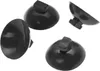 Four black suction cups with a small black clip on top, arranged on a white background. Anteprima dell’immagine prodotto