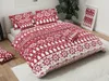 Flanelové povlečení VÁNOČNÍ LES červené 70x90 + 140x200 Náhled obrázku produktu 2