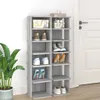 vidaXL Portascarpe 2 pz. Grigio Sonoma 27,5x27x102 cm Anteprima dell’immagine prodotto 2
