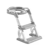 Siège de toilette 2 en 1 avec marchepied, pliable, gris Voir les images du produit 7
