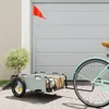 vidaXL Remorque pour vélo Gris Tissu Oxford et fer Voir les images du produit 2