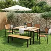 BEALIFE Gartentisch 110x70x73 cm aus WPC | Mit Wasserablauf Produktbild-Vorschau 6