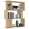 vidaXL Bücherregal/Raumteiler Sonoma-Eiche 80x24x96 cm Produktbild-Vorschau 4